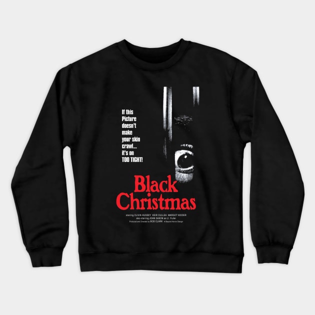 Black Christmas Crewneck Sweatshirt by pizowell